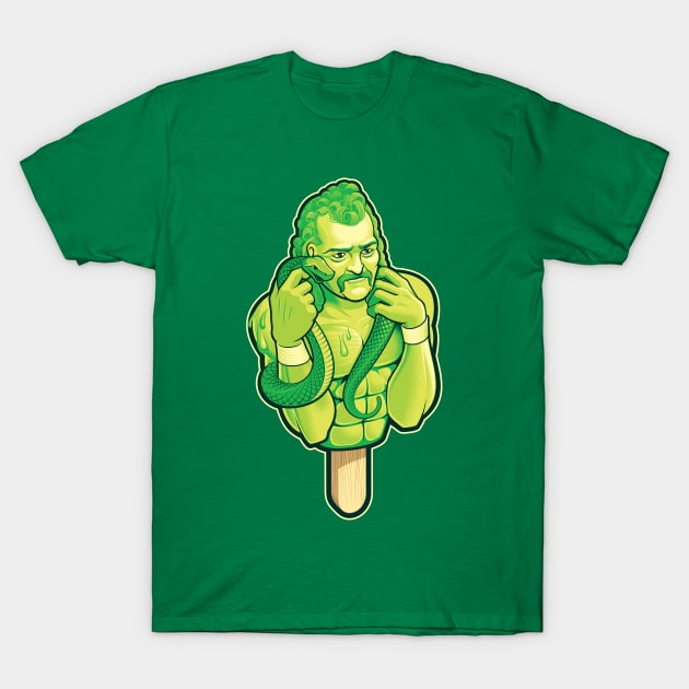 Wrestlepops: Snake Lime T-Shirt by Leon